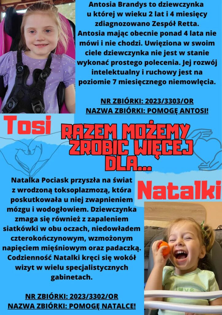 Pomoc dla Tosi i Natalki - informacje